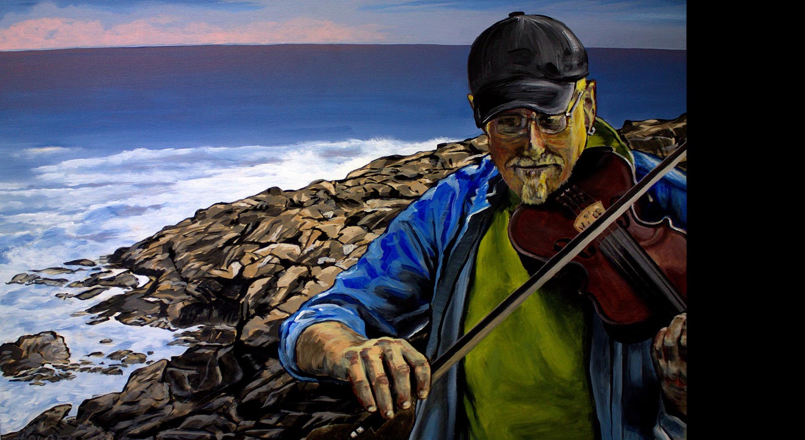 "Fiddler on the Rocks", 24x18