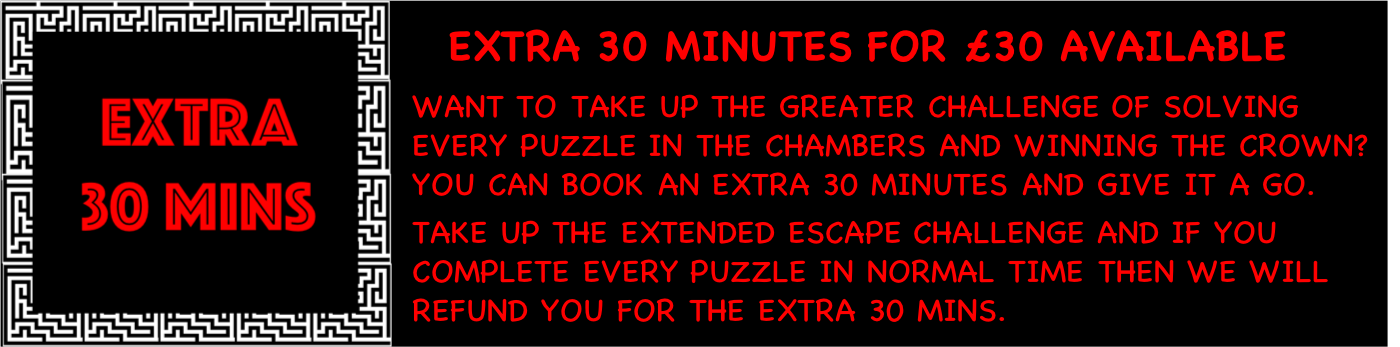 Extra 30 minutes special offer at Escape from the Room