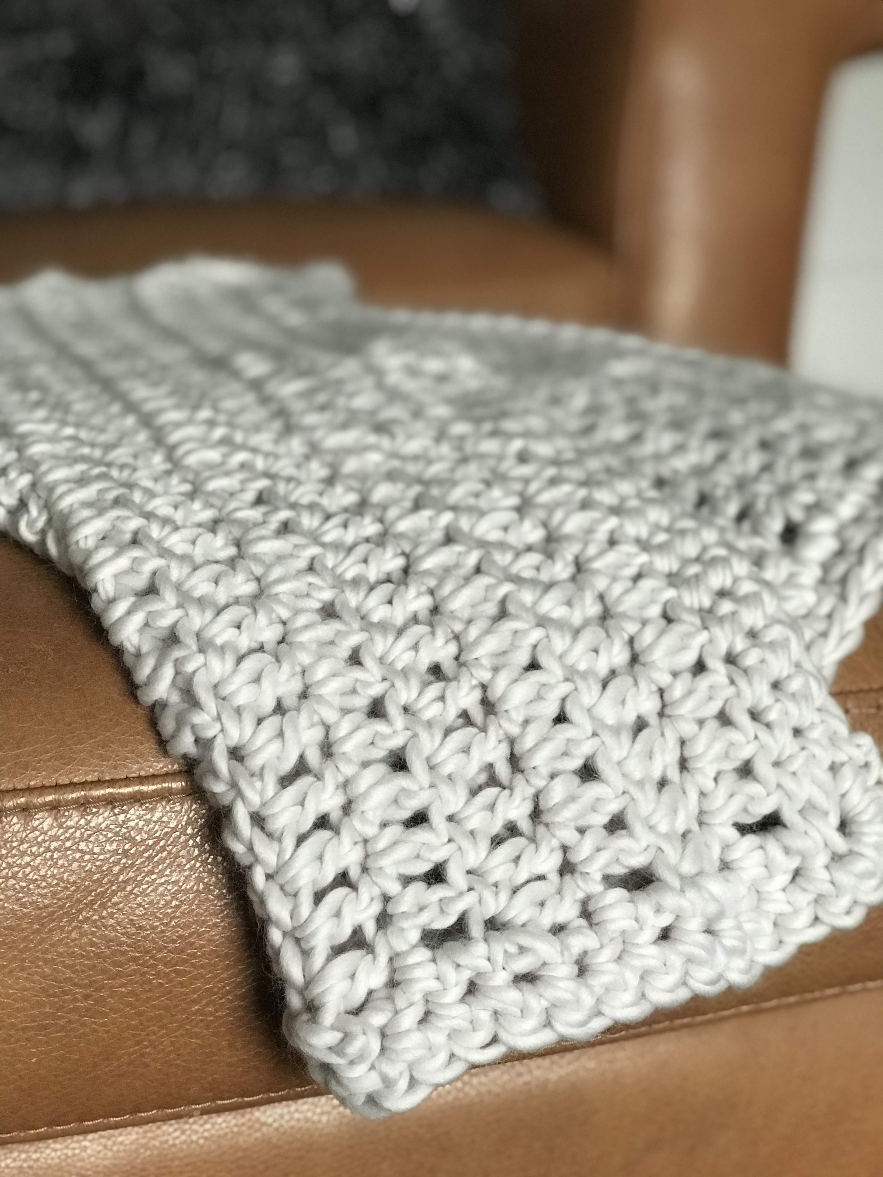 Merino snuggle blanket - Skinny crochet