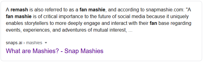 Remash or Fan Mashie Definition