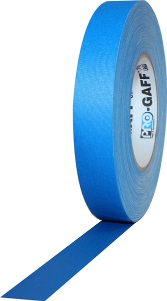 ProTapes Pro Gaff NEON BLUE GAFFERS TAPE 1" x 50 yd Roll 