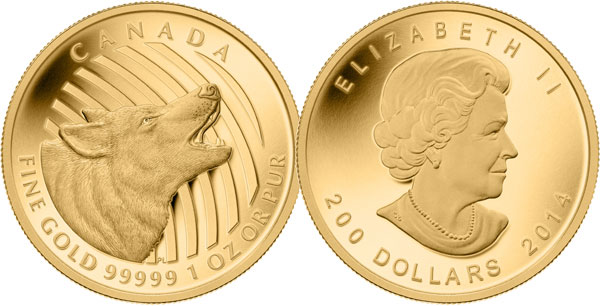 Wolf is one of the wild life series coins minted with purity of .99999 fineness and a very beautiful