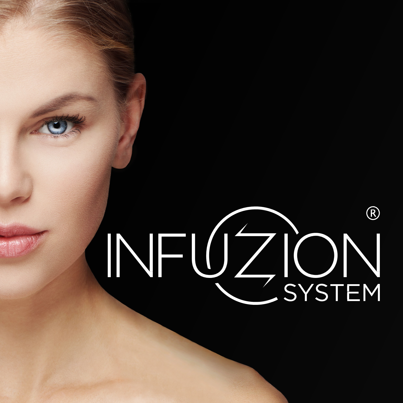 Hintergrundbild Frau Infuzion Logo mit Logo 1zu1 InstaFormat1png