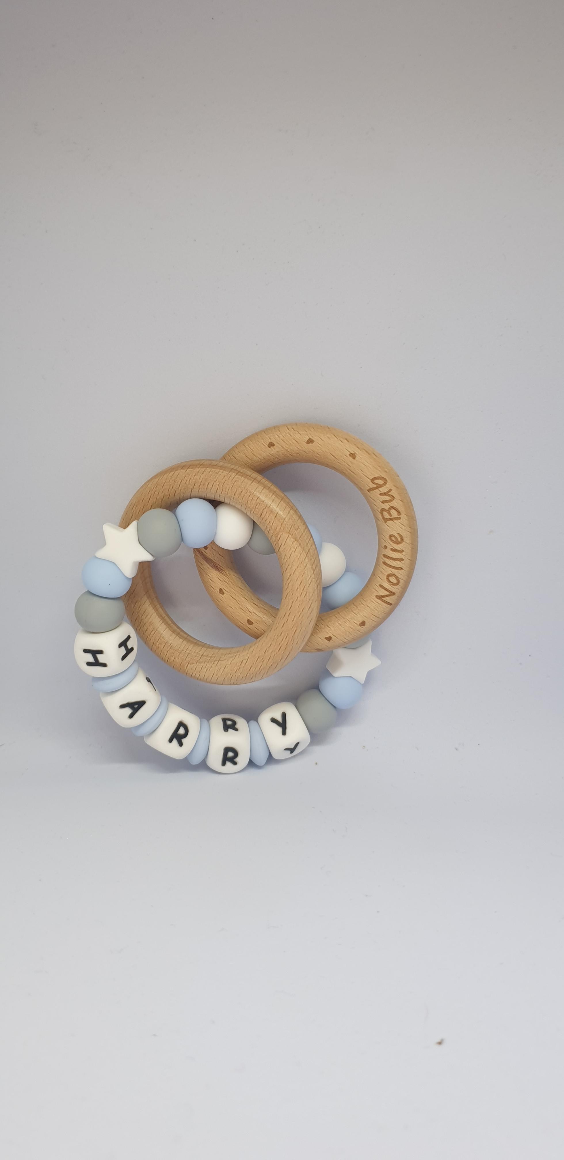 Rattle teething ring