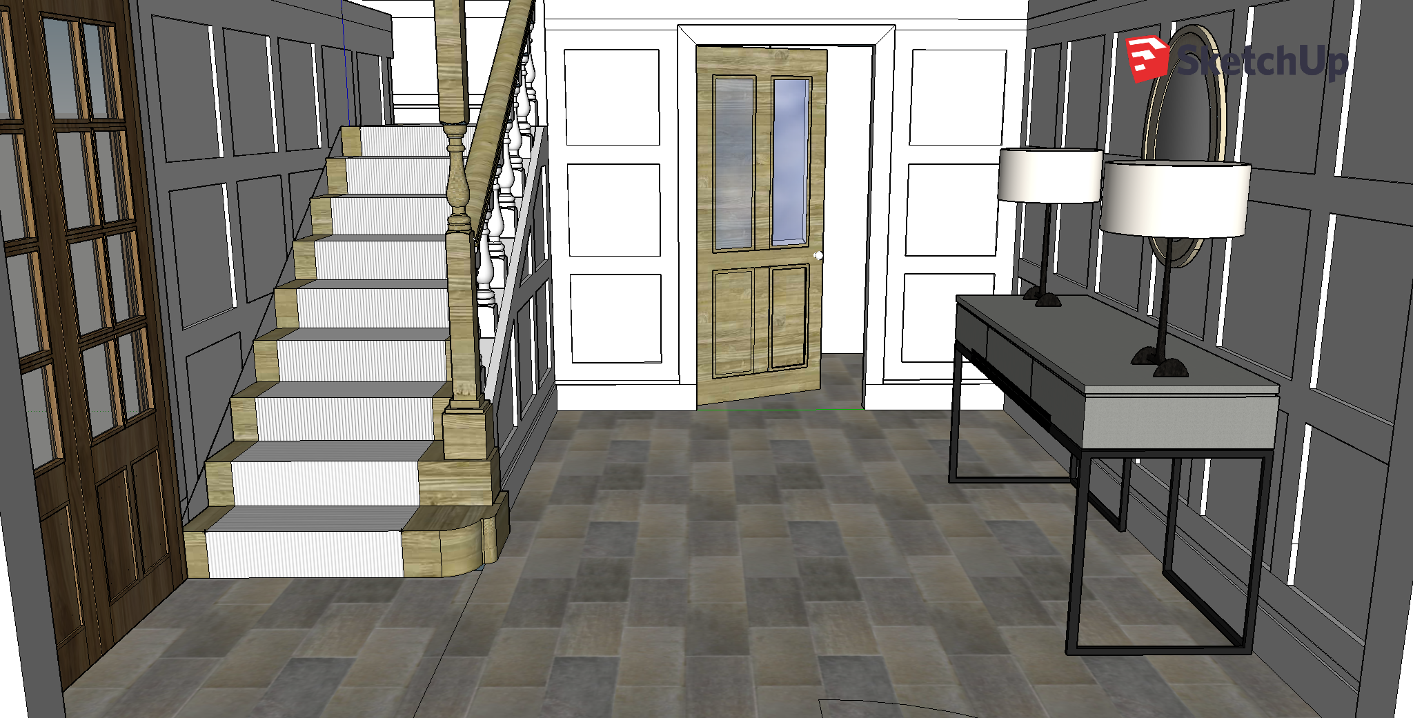 Cottage hallway