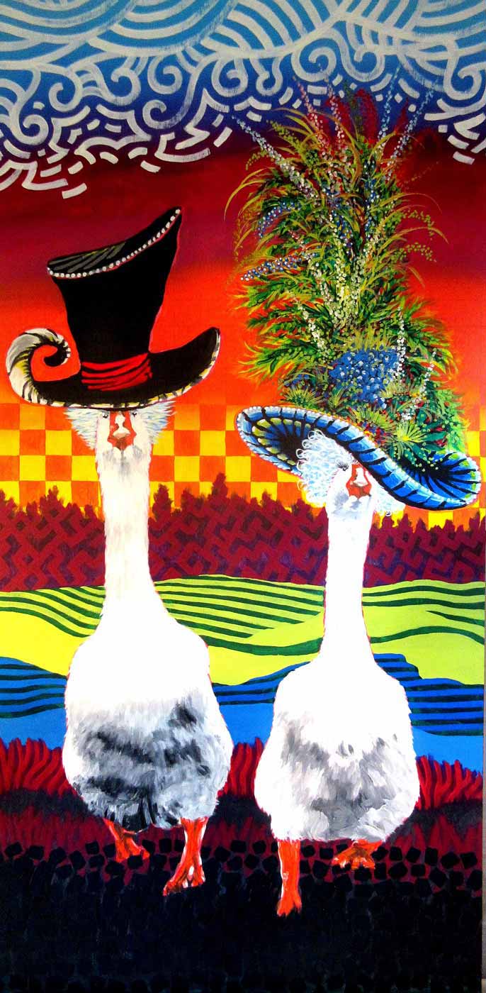 "Goose and Gander", 48x96