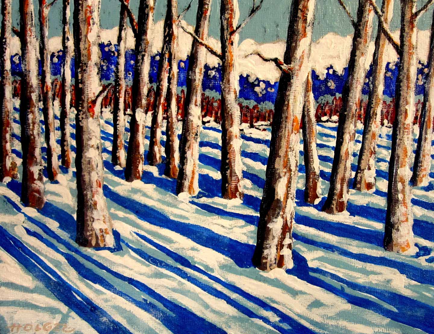 "Winter Shadows", Ontario, 10x8