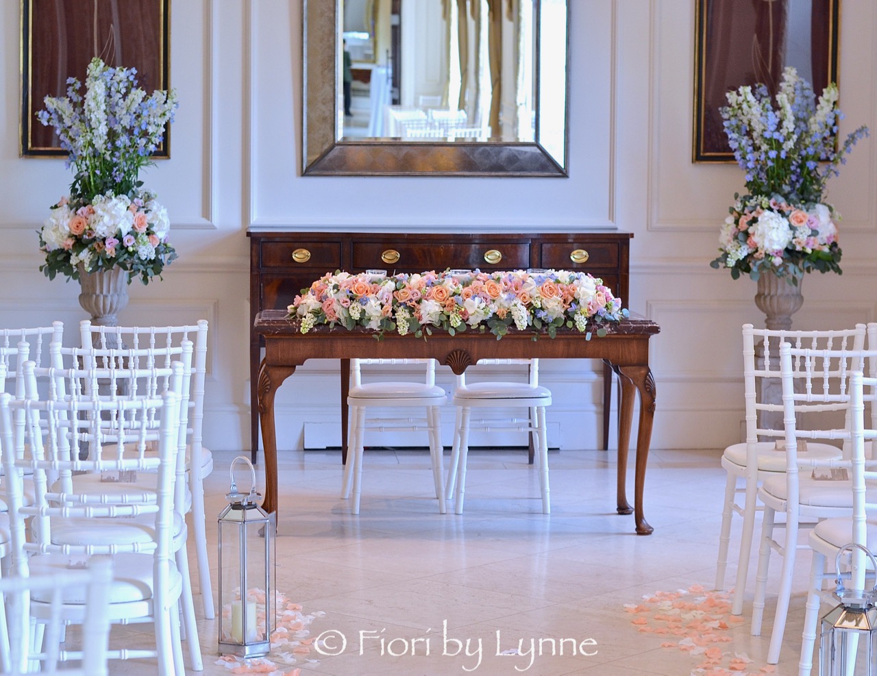 ceremony-flowers-urns+table-designs in summer peach,blue-white,pink.jpg