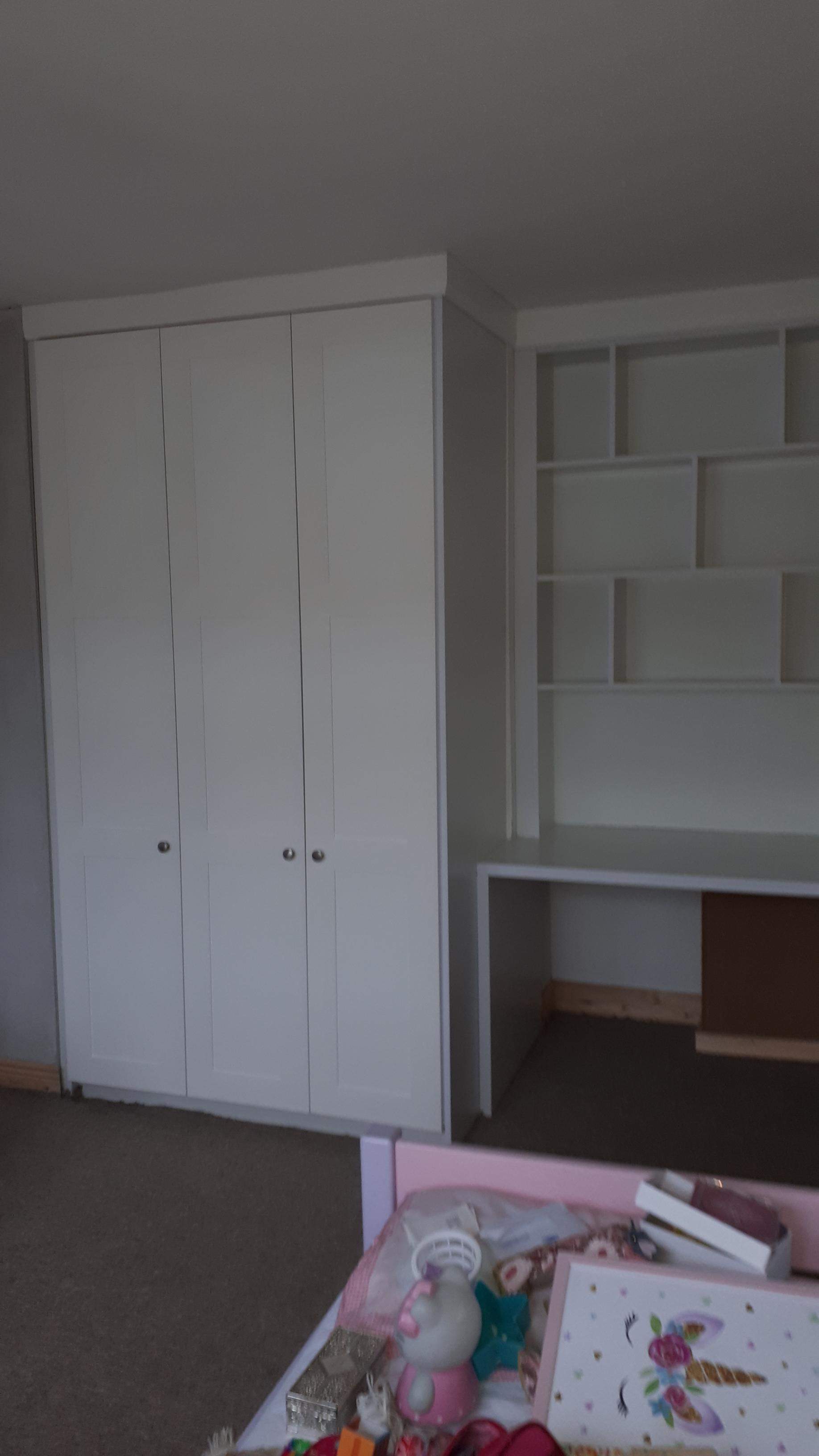 Bespoke wardrobe and desk supplied and fitted in Naas Co. Kildare