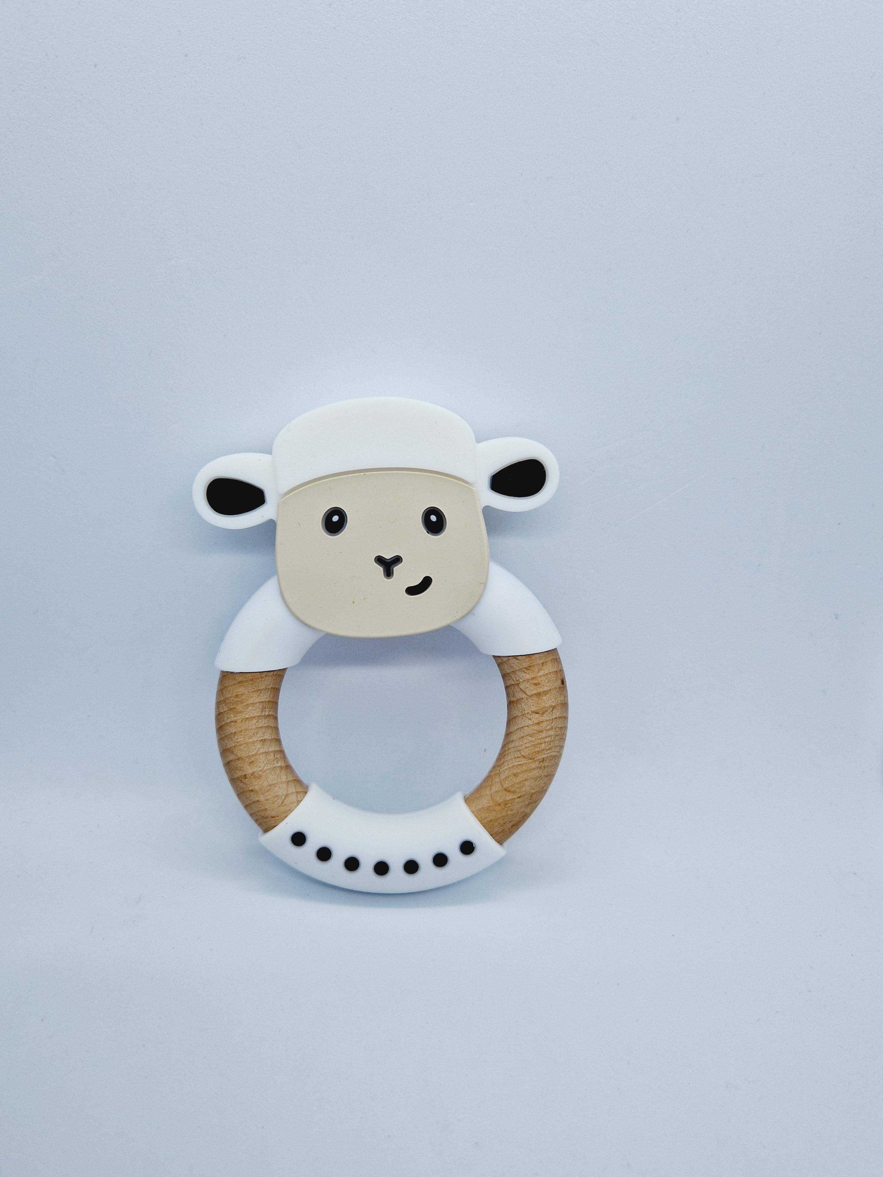 Beech wood and silicone teether