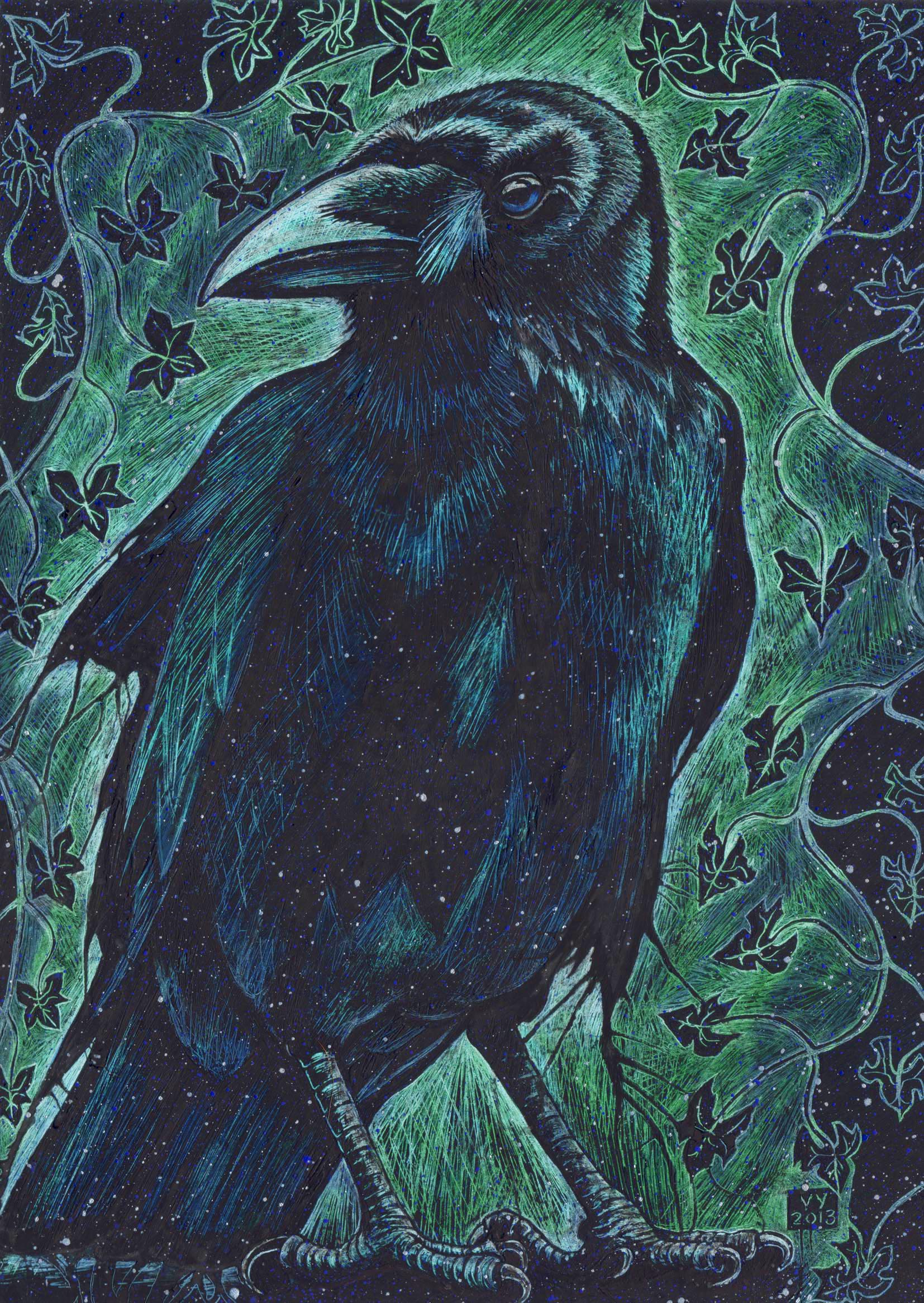 'Crow and Ivy' card