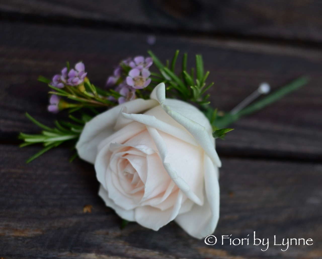 Buttonhole-rose,waxFlower+rosemary..jpg