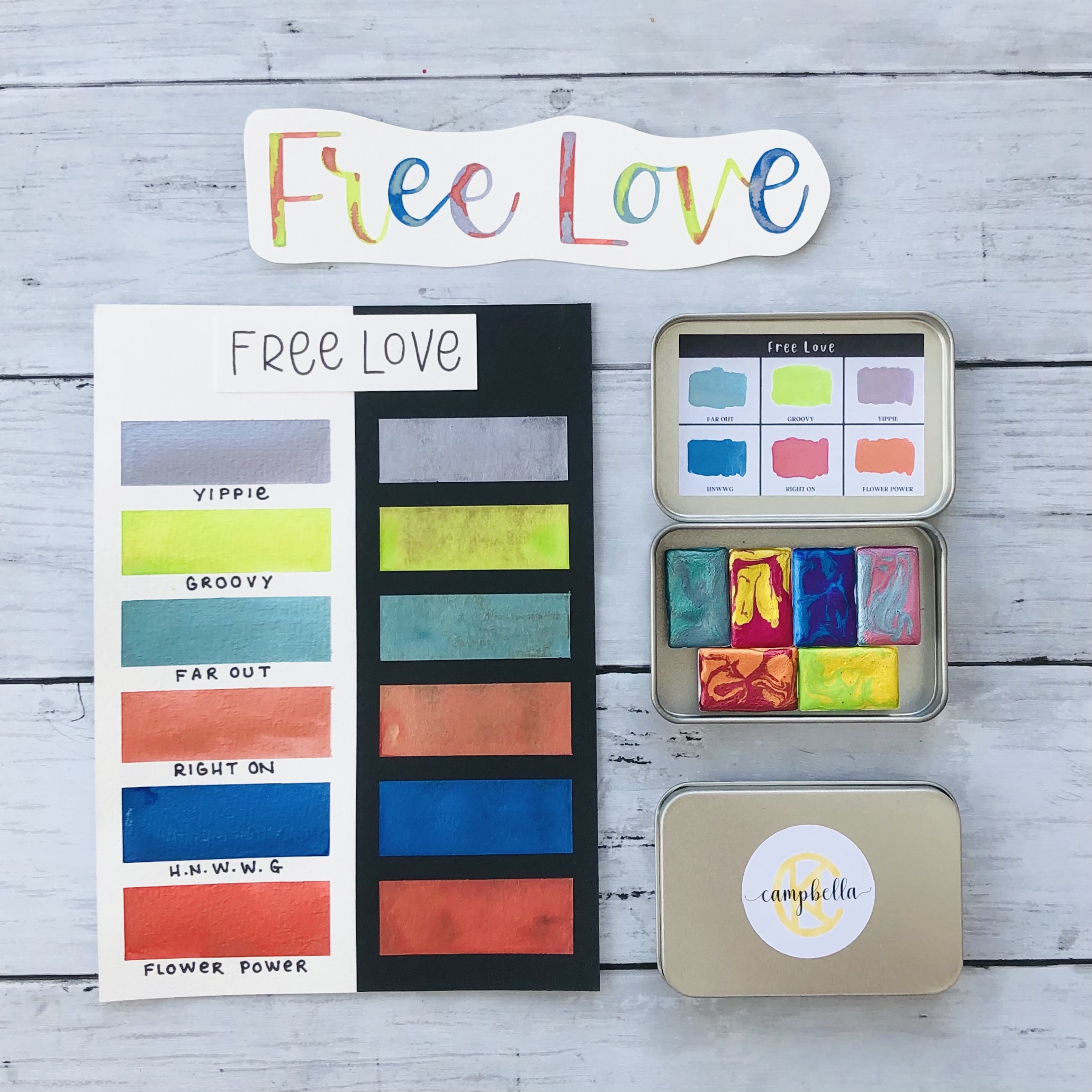 Free Love Handmade Watercolour Set