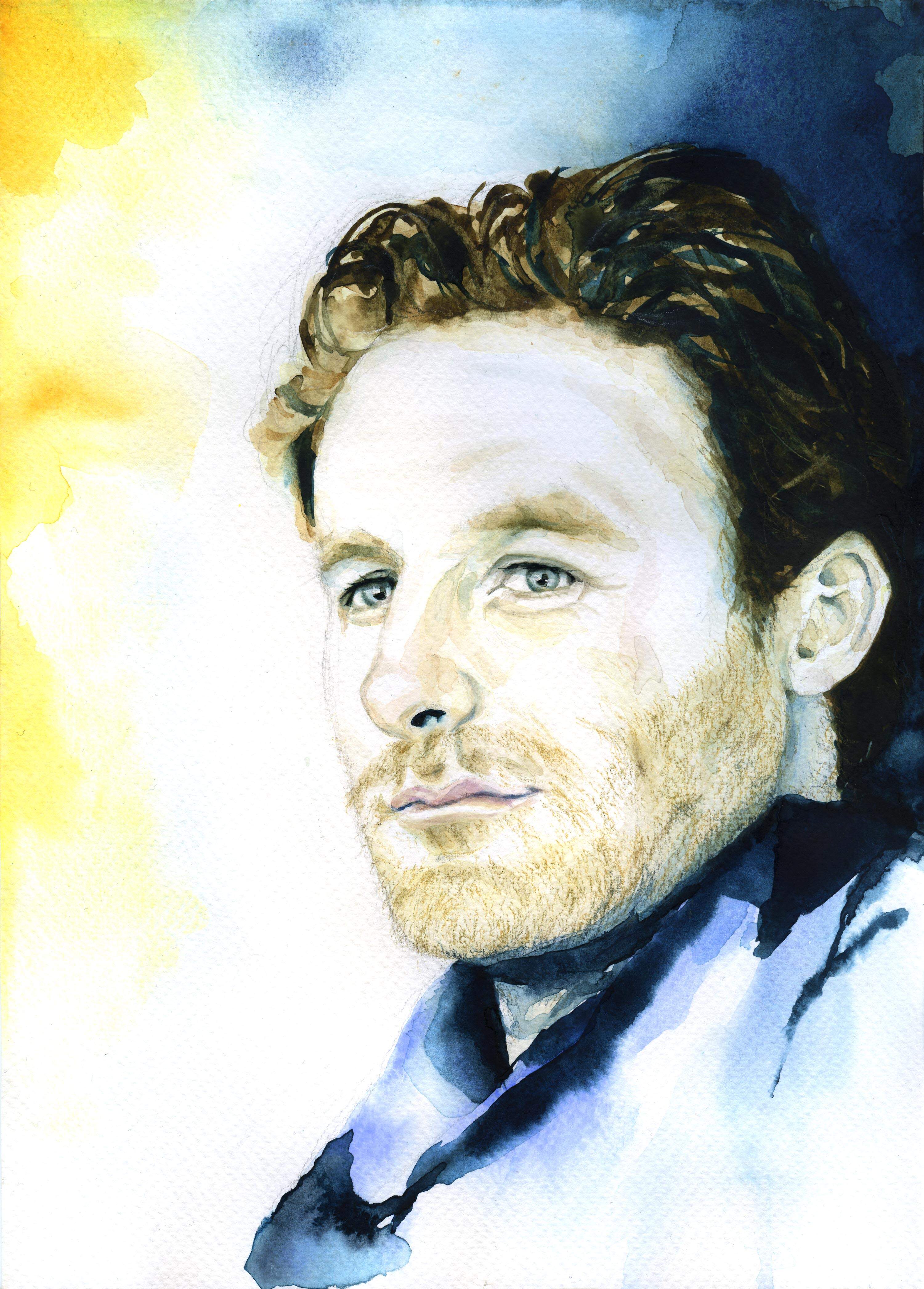 Portrait of Dean O'Gorman/ Pastel & Watercolour on paper