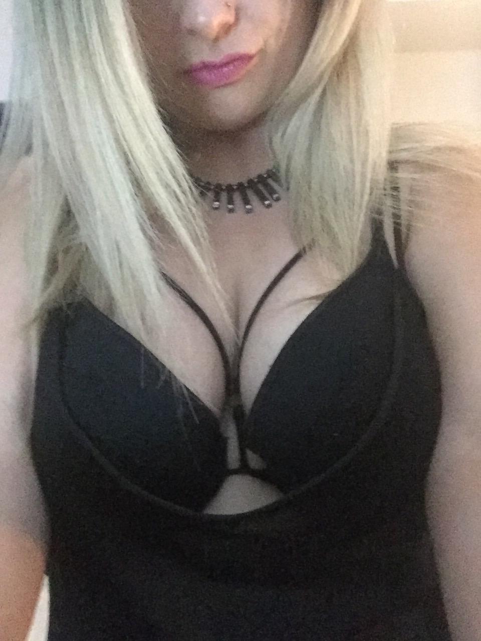 is English, 29 years old with long blonde hair. 34DD bust and size 12.
