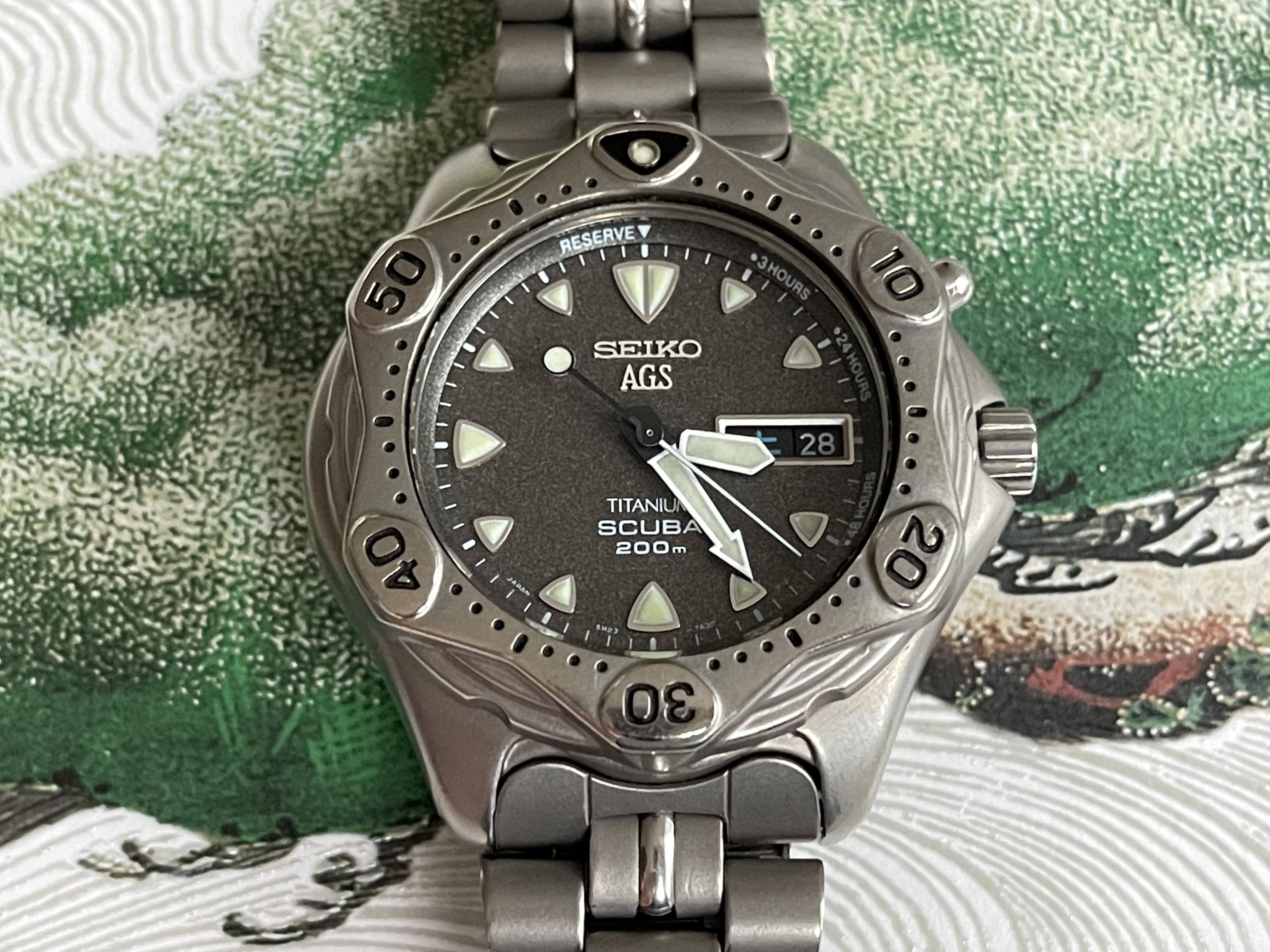 Seiko Scuba Titanium 5M23 7A31 SBBW007 NOS Sold