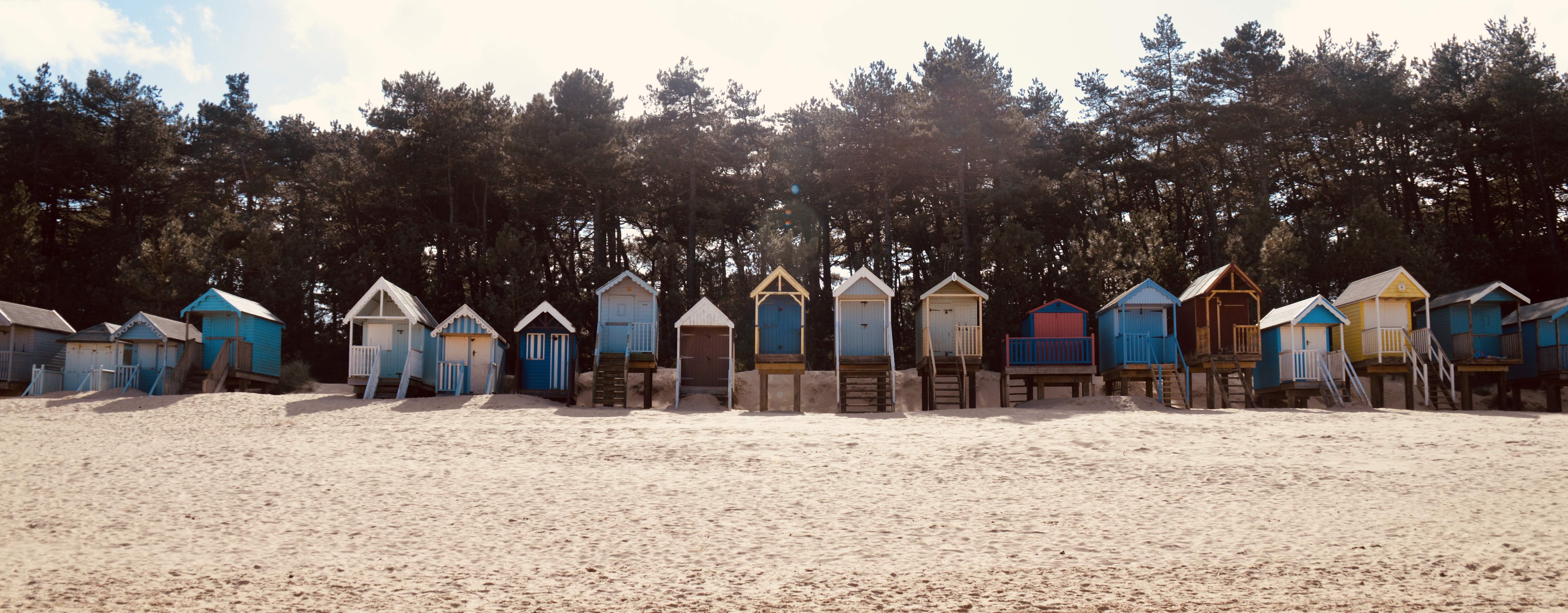 Beach Houses on Holkam Beach, UK
