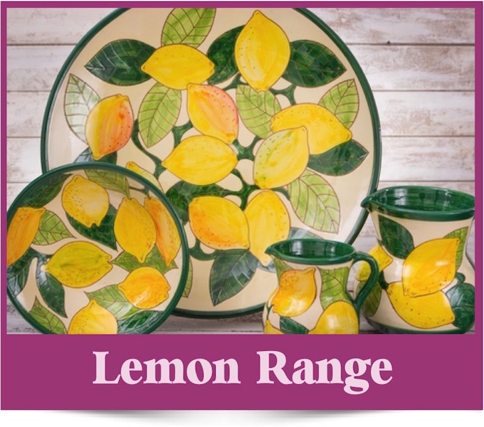 Lemons Design Spanish Ceramics from Brambles Deli Kirkcudbright