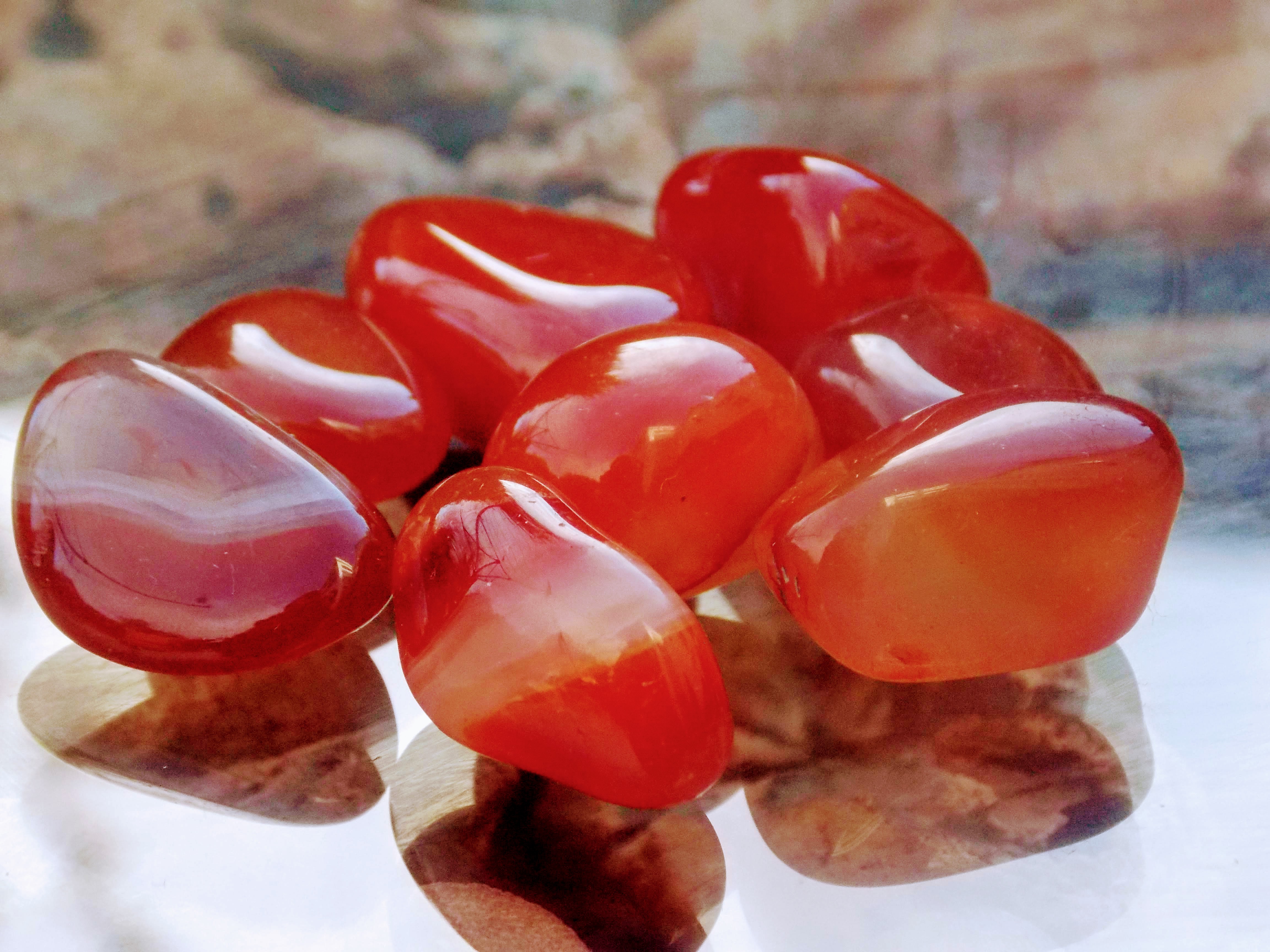 Red Carnelian Polished Stones