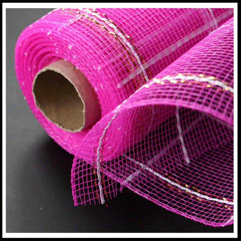 10 inch Deco Mesh Roll Fushia 4Mesh