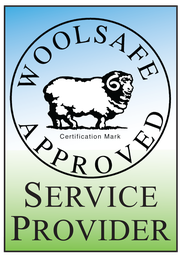 Woolsafe approved logo, Aaran Services FabricCare.ie is a Woolsafe Approved Service Provider for cleaning and treatment of wool rich and wool carpets