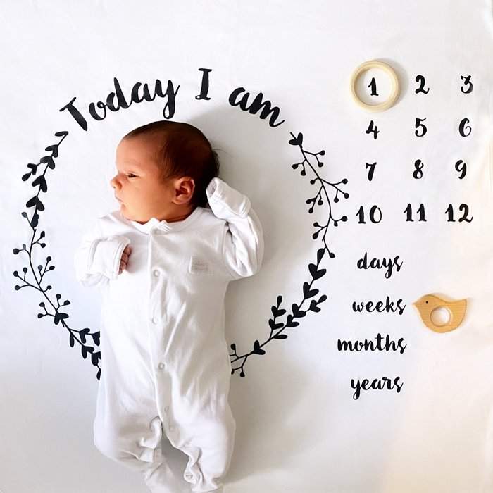 Babypakket 'Kiekeboe' met o.a. een te gek mijlpaalkleed voor de leukste social media foto's, in een