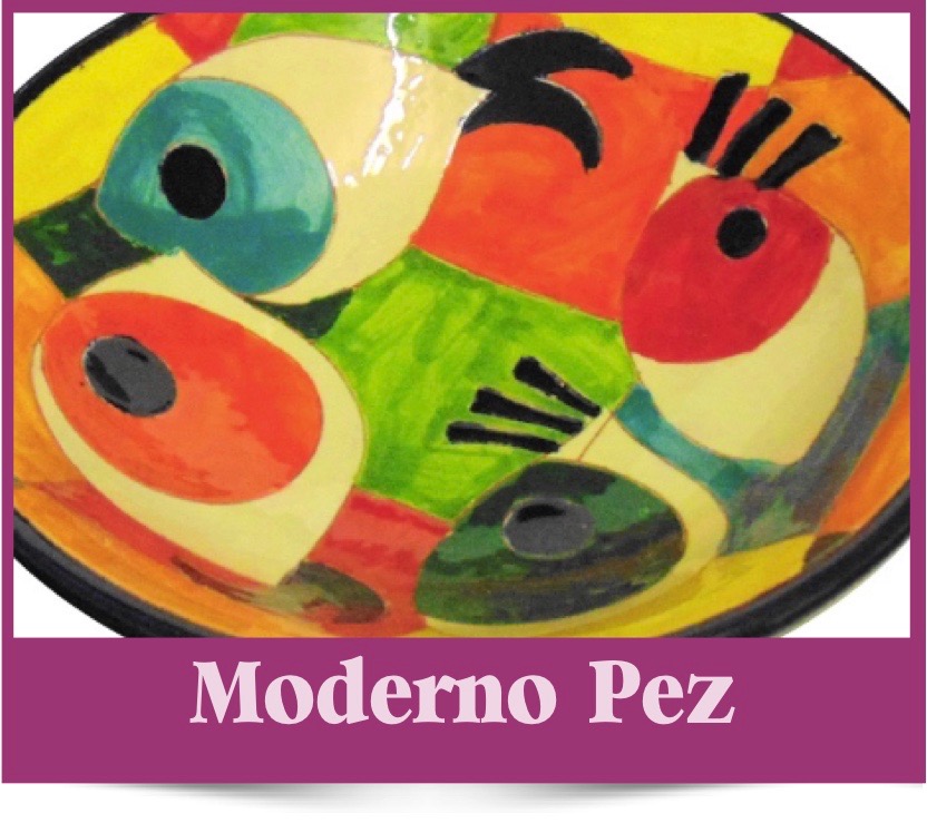 Moderno Pez range of Spanish Ceramics from Brambles Deli Kirkcudnright