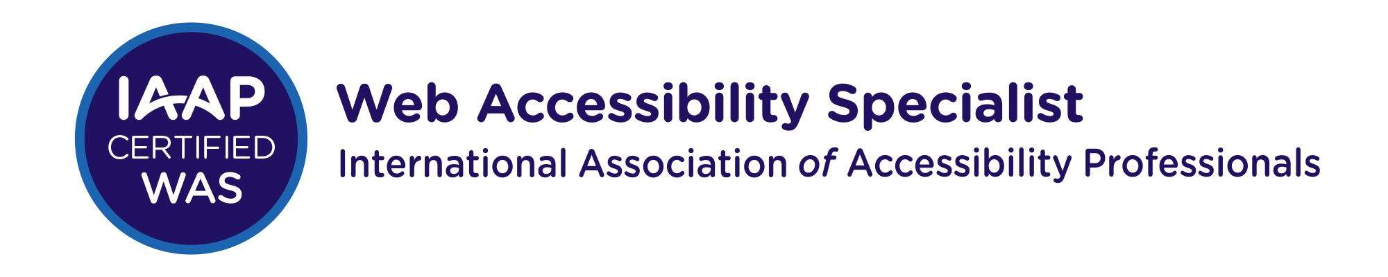 IAAP Certified Web Accessibility Specialist