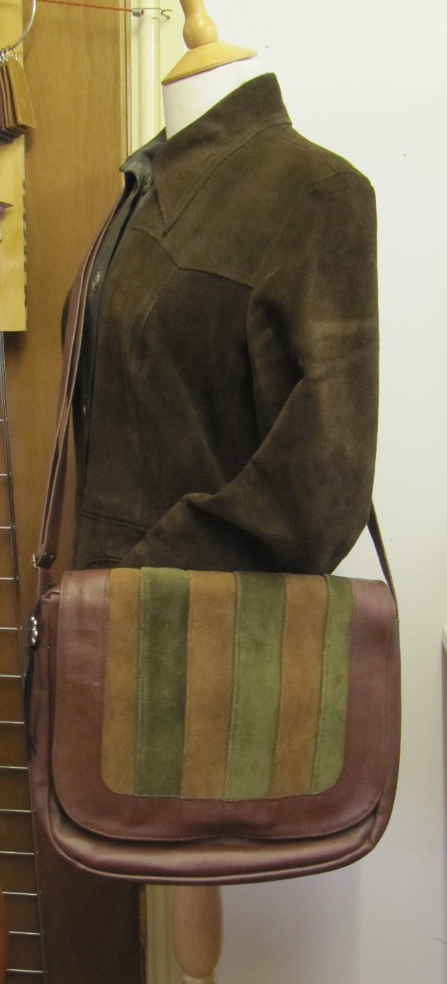 Leather and Suede Handbag