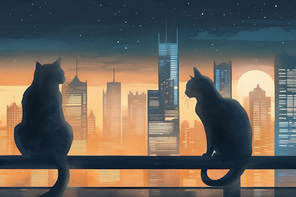 Twee katten in New York
