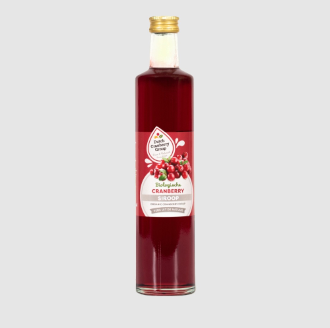 Biologische siroop Cranberry met 60% fruitsap