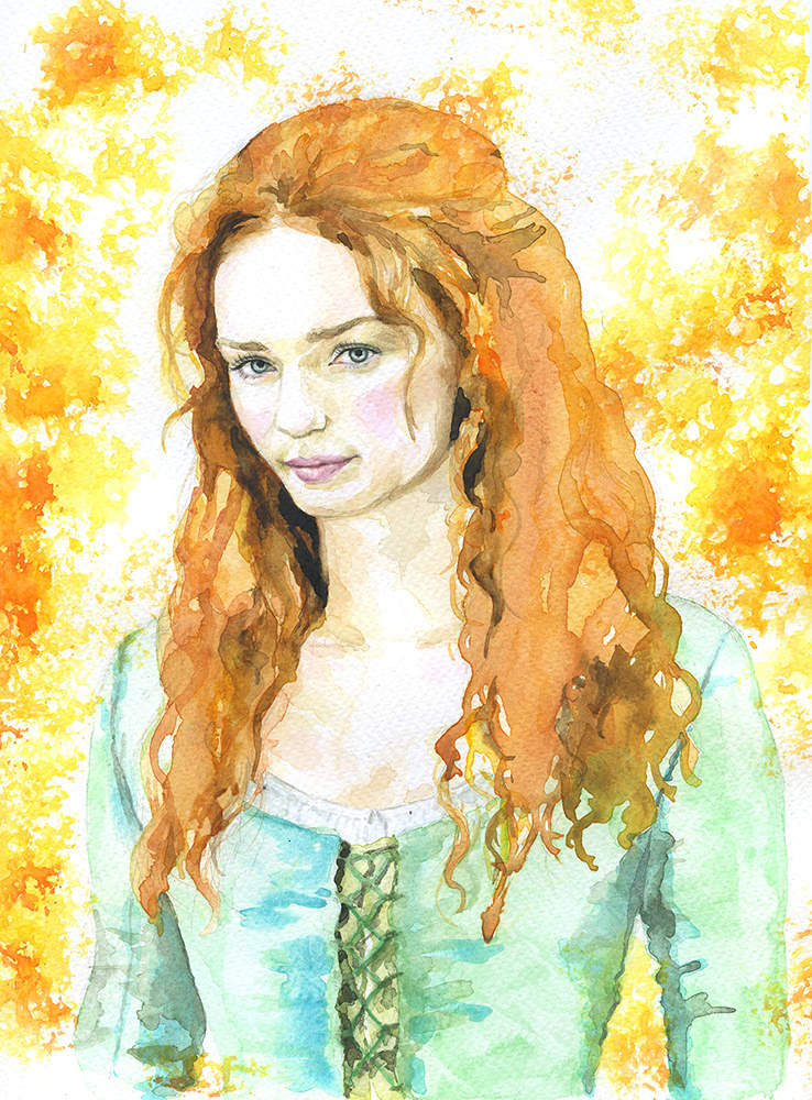 Portrait of Eleanor Tomlinson/Watercolour on Paper