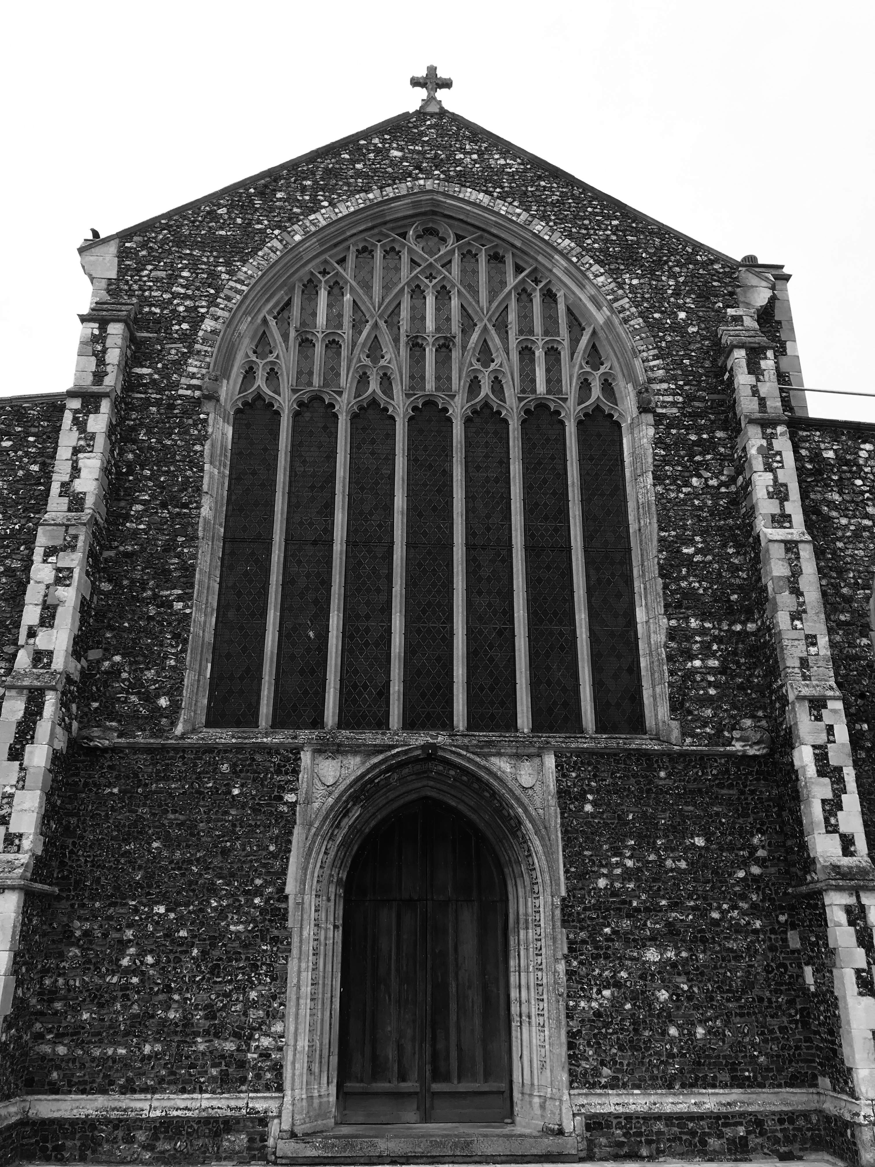 Black and white rendering of the stunning old church