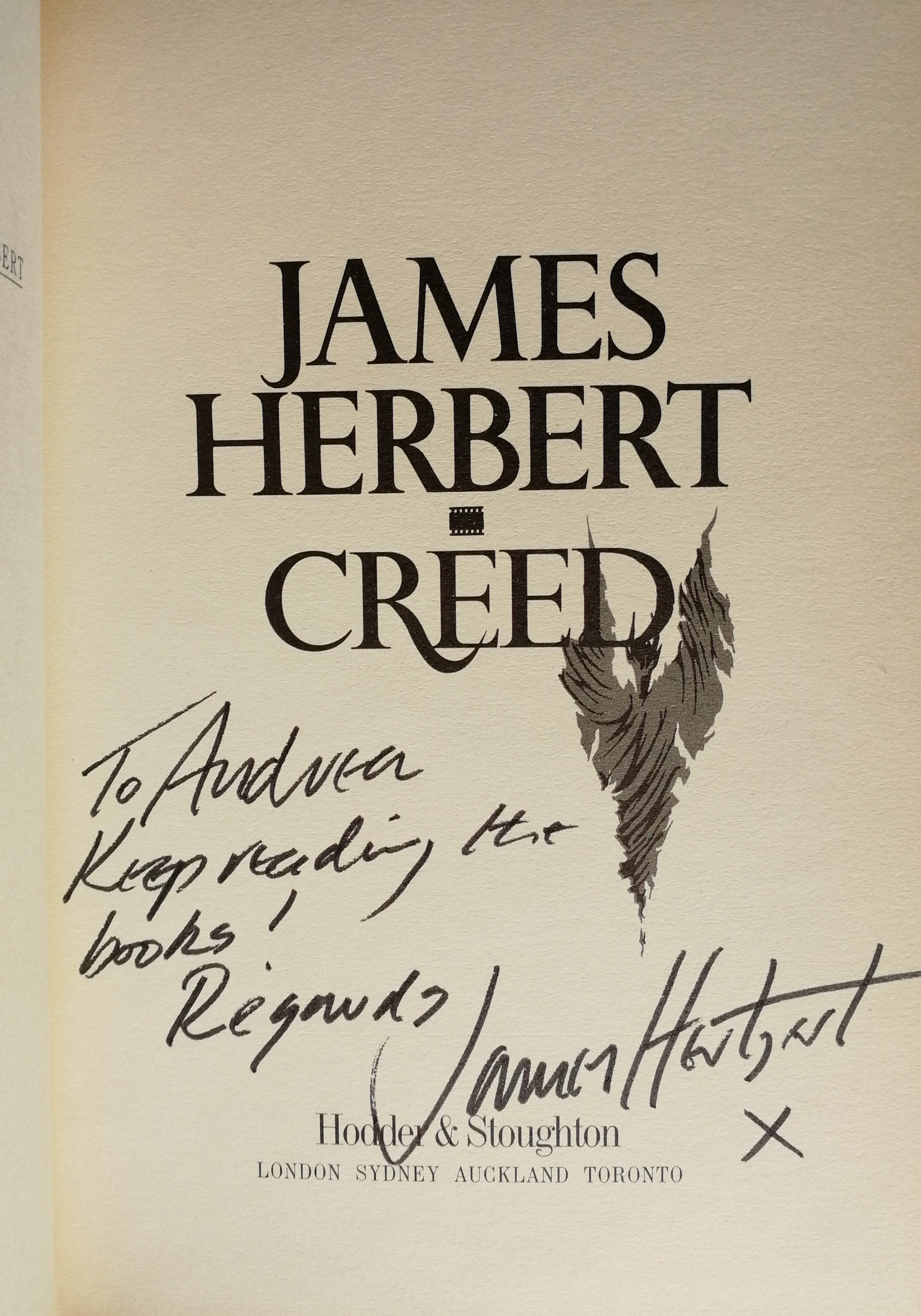 Creed Signed UK First Edition
