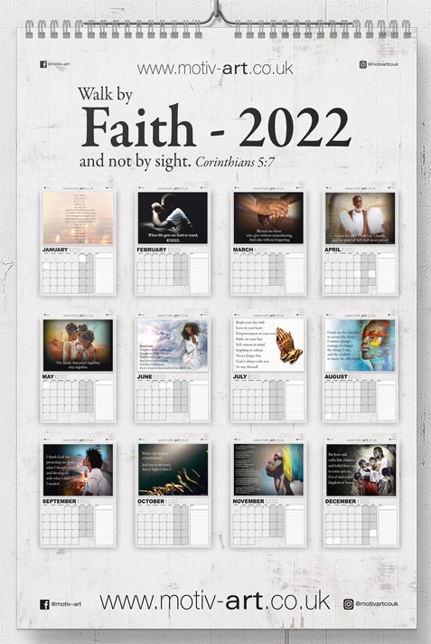 Walk by FAITH calendar 2022