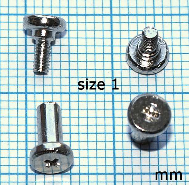 Cover Screws Set  Two special screws with collet nuts M2 - Diatonics