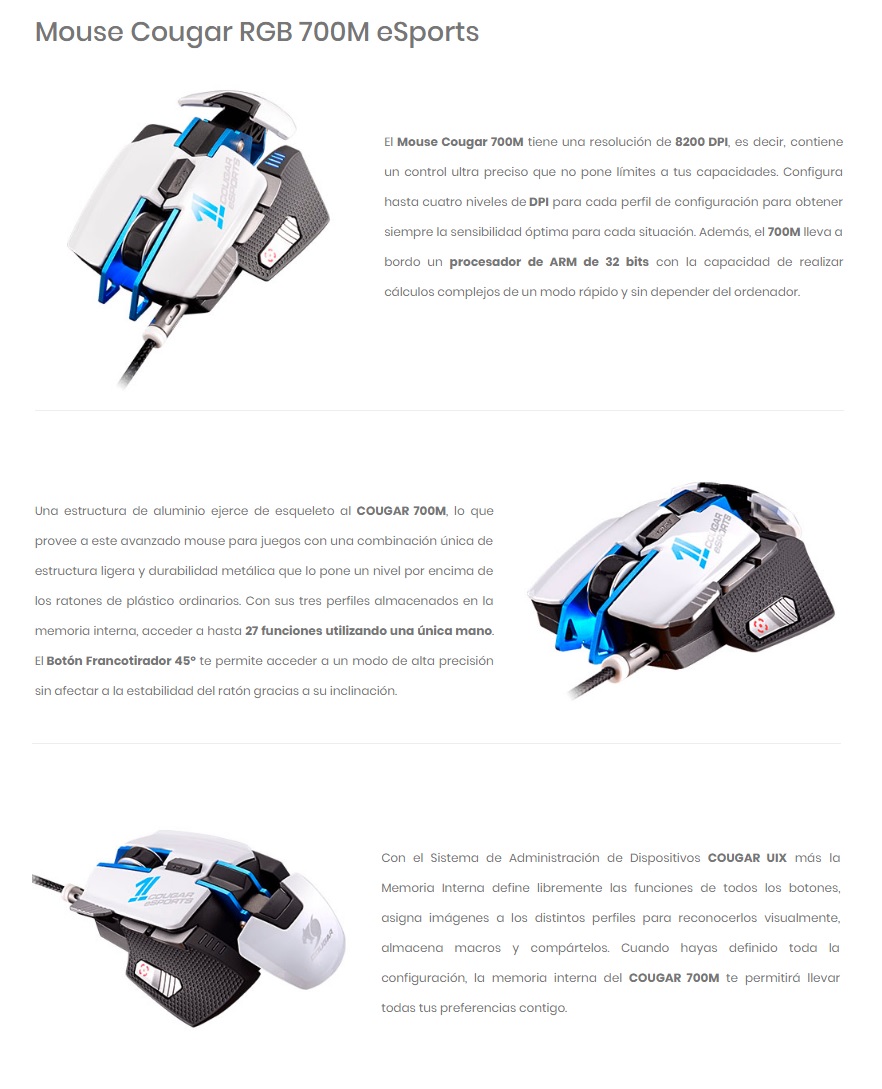 MOUSE COUGAR RGB 700M ESPORTS 9jpg