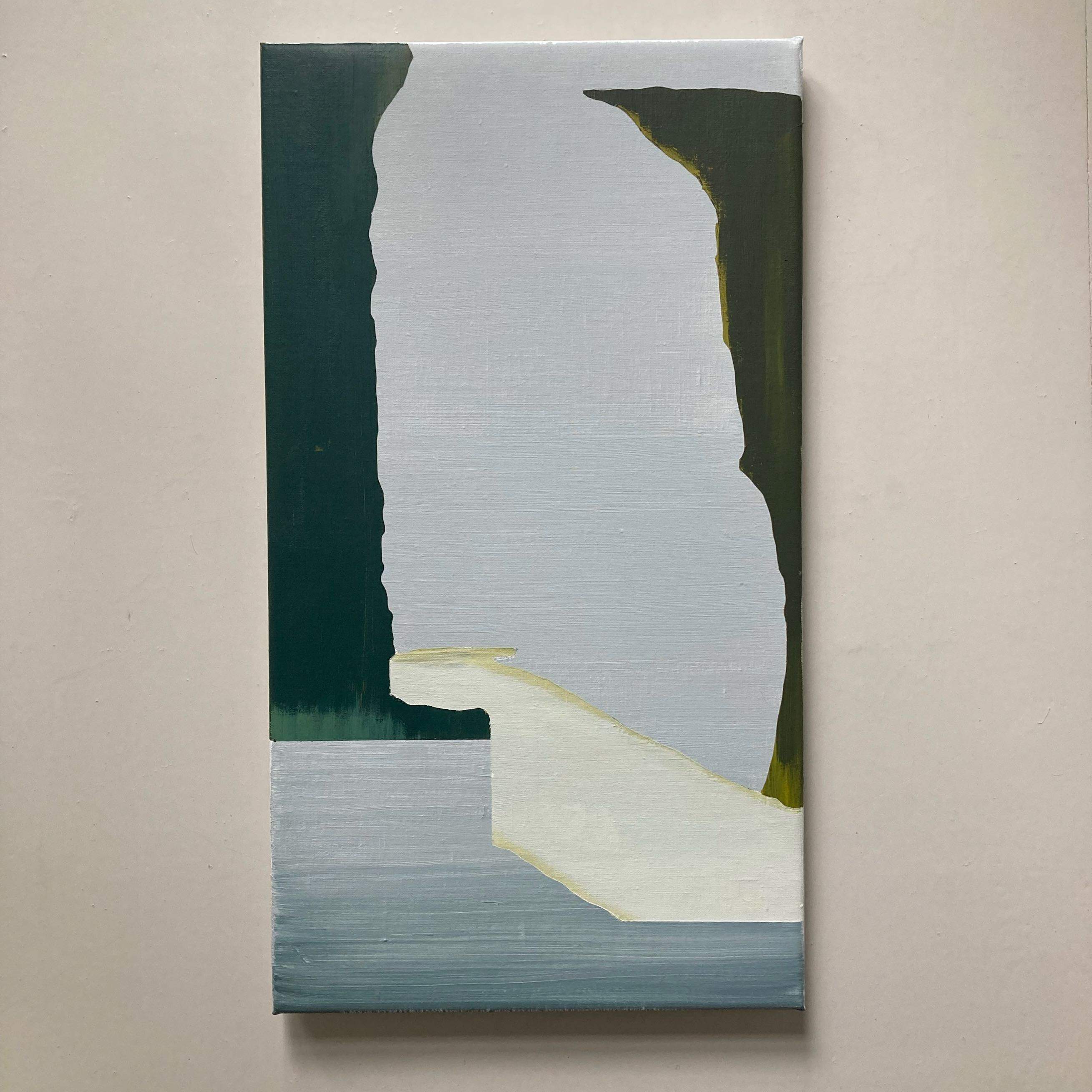 'trail', 32 x 58 cm, acrylics on canvas, 2022