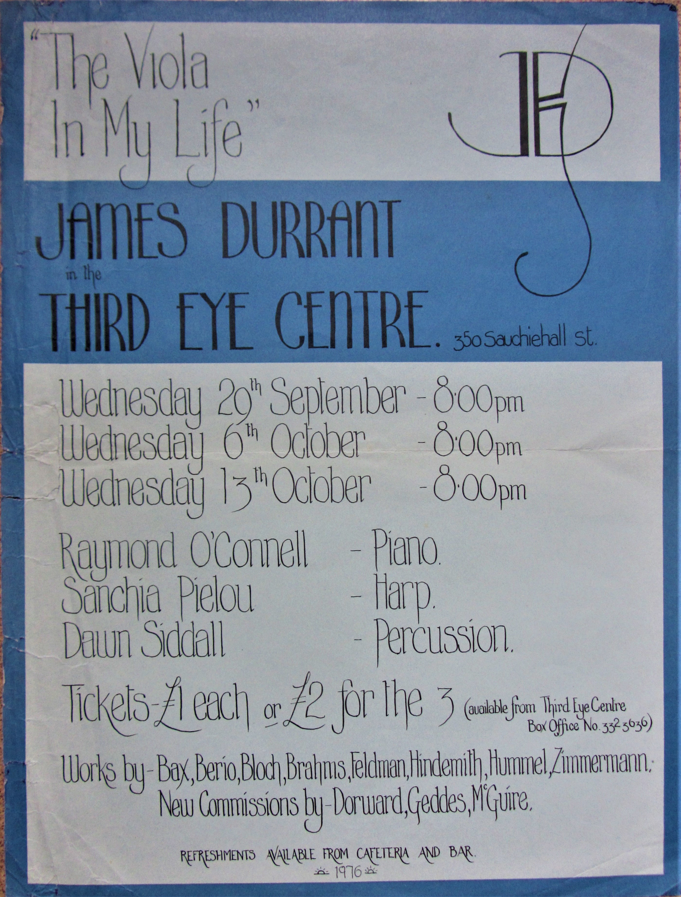 James Durrant commissioned much viola music , played in series such as this one in 1976