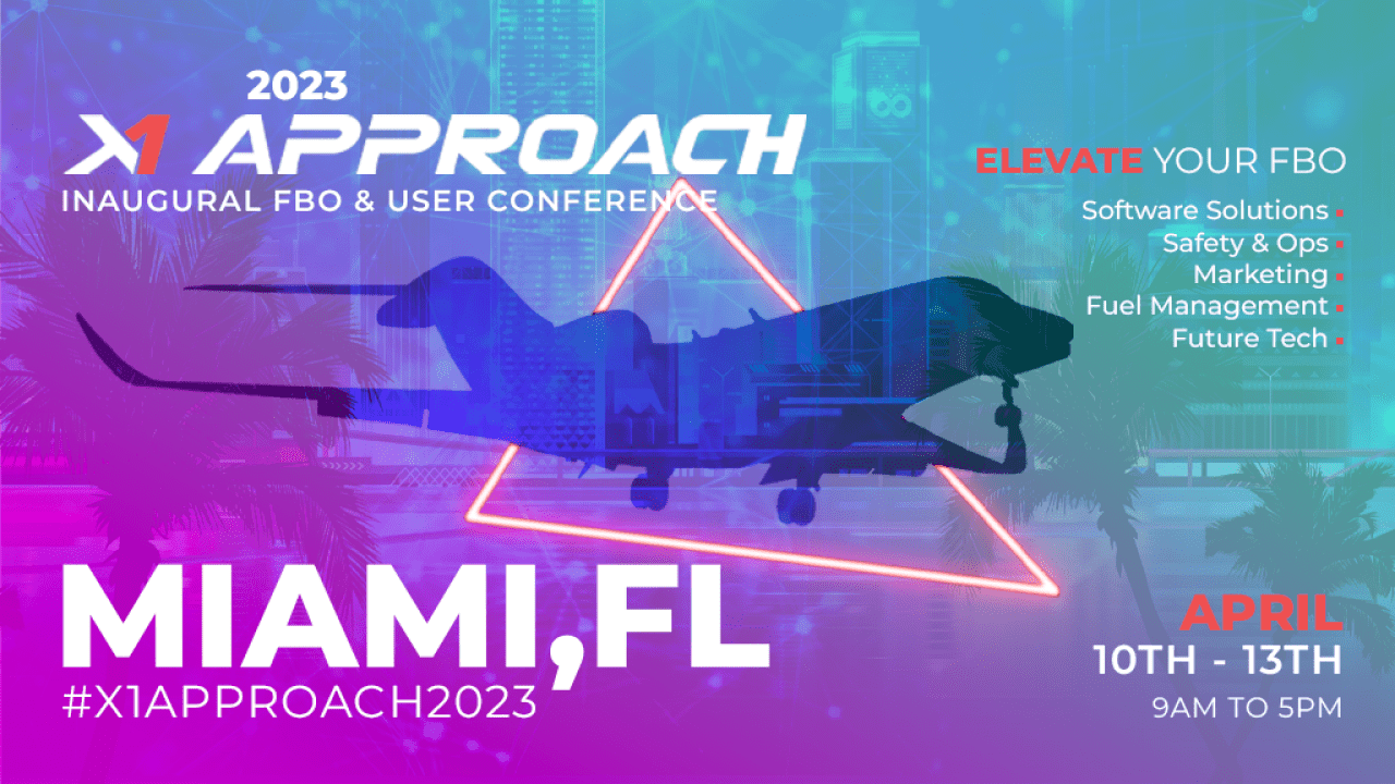 X-1Approach FBO Conference 10th - 13th April, Miami, Florida - Latest!