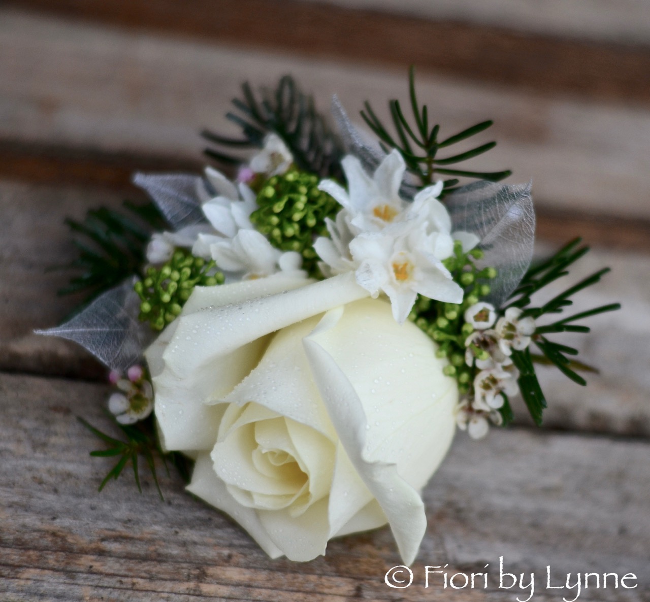 corsage,winter,rose,skimmia,paperwhite,silver-skeleton-leaf,waxFlower.jpg