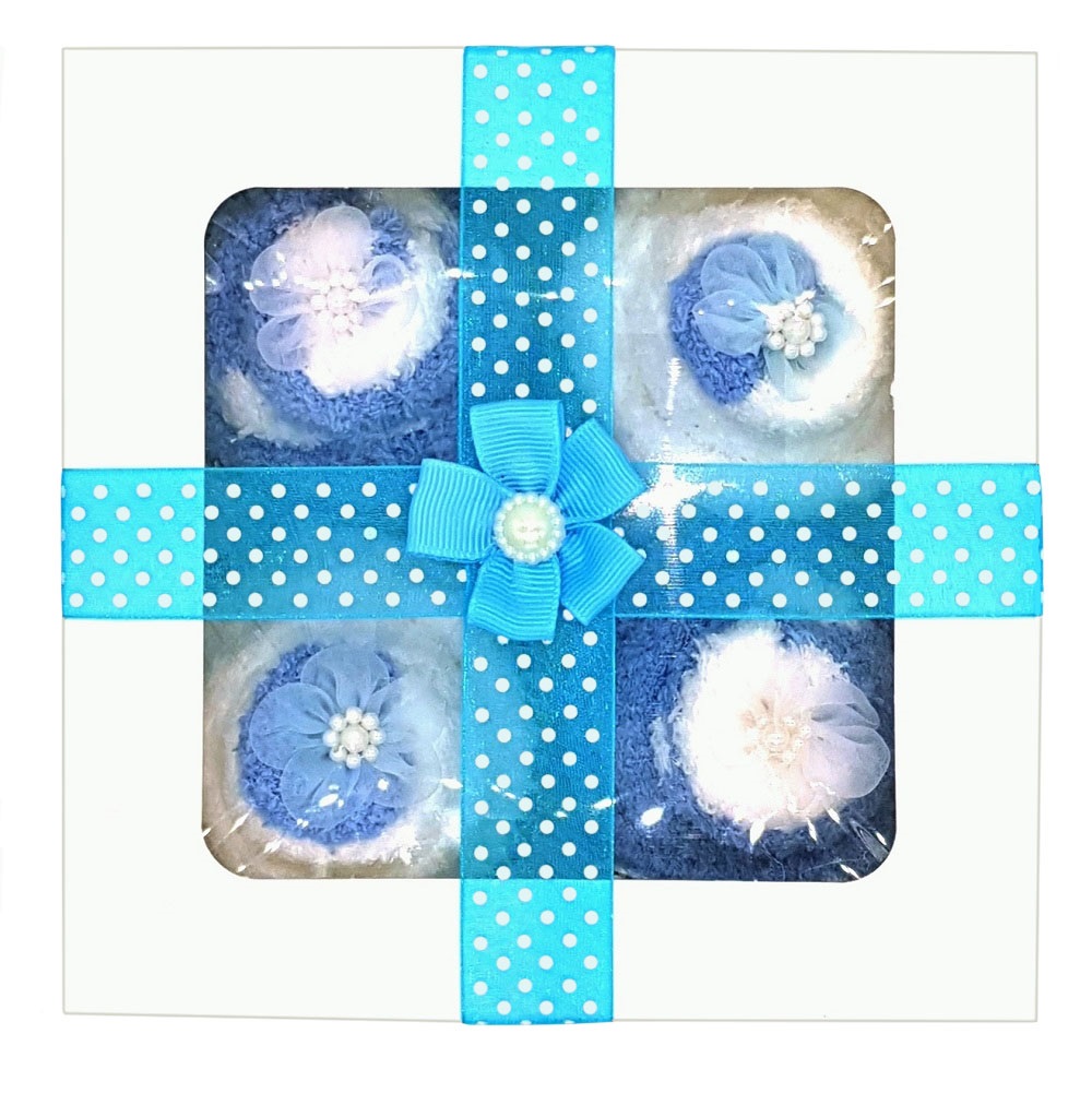 Women's 'Cozy Sock' Cupcakes,  Blue Ribbon Gift Box