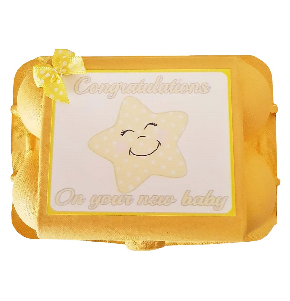 Baby Socks & Mitts - Yellow Egg Carton Gift