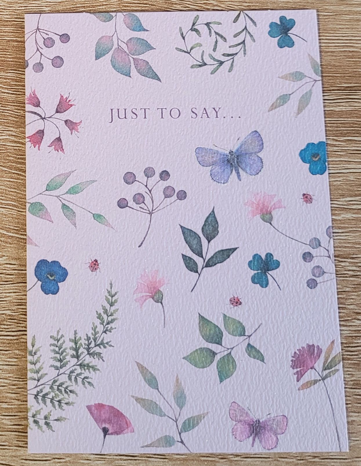 Butterflies and Flowers card