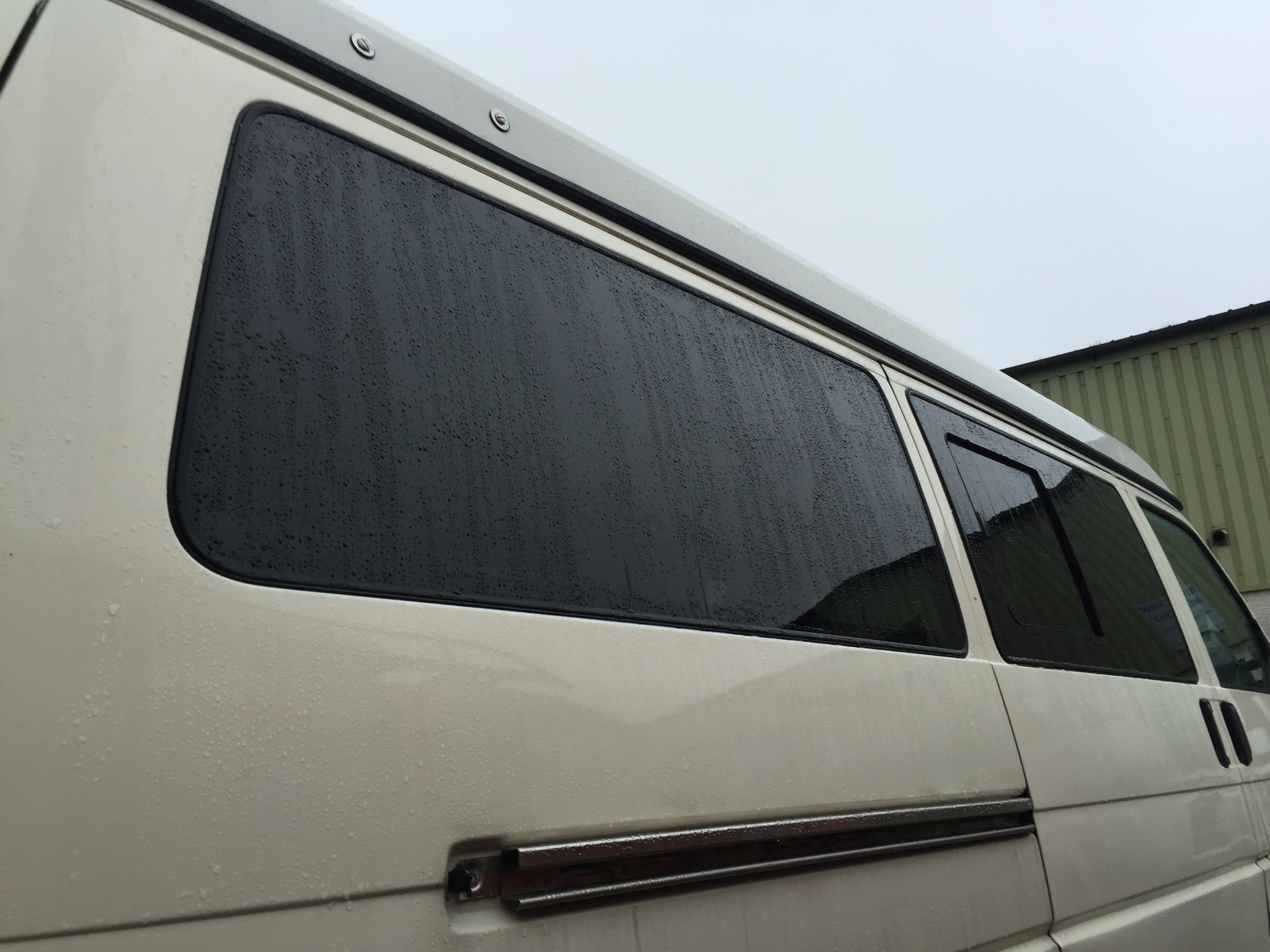 VW T4 Right Rear Side Window, LWB, Privacy Glass