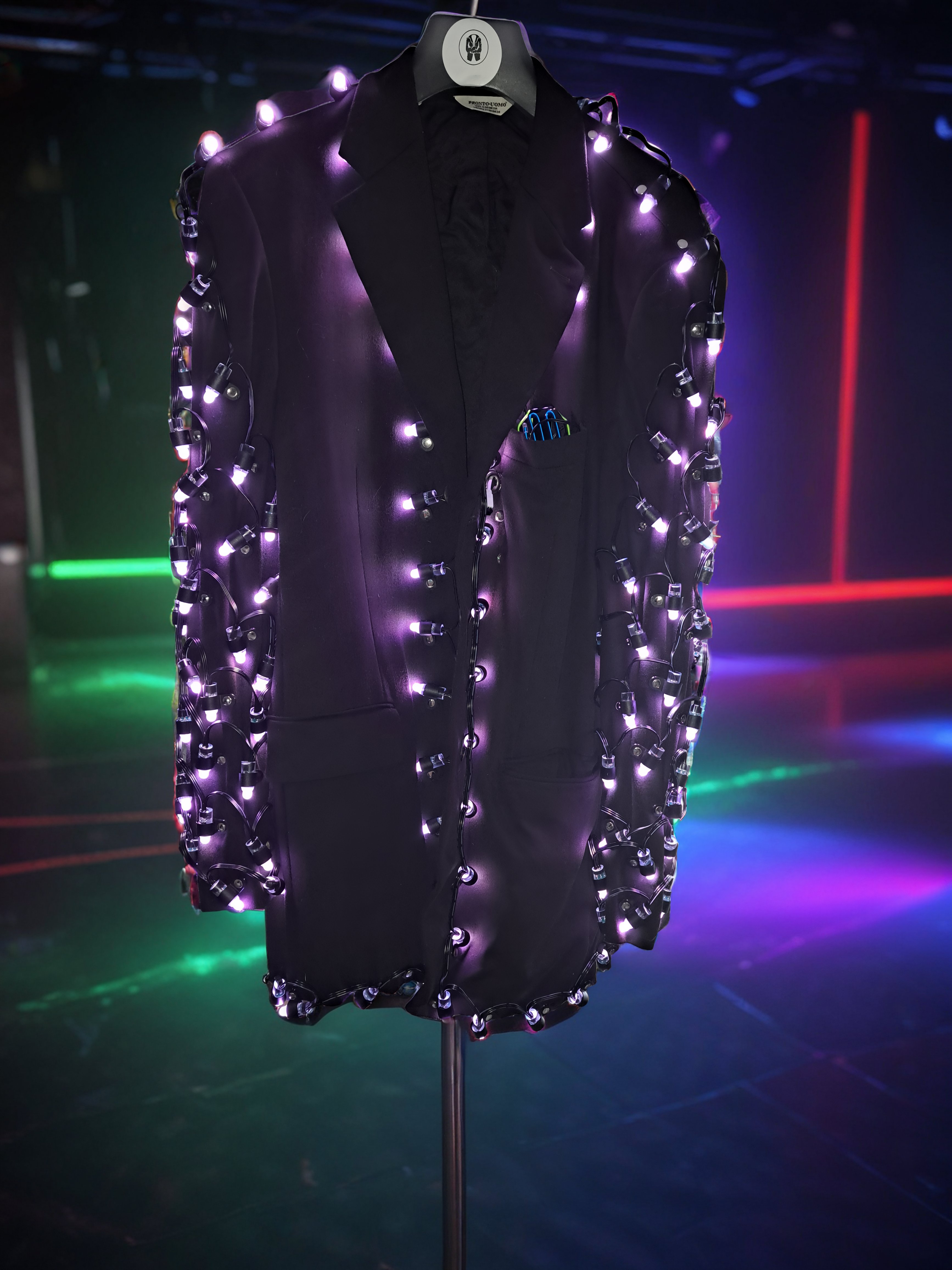 Black Blazer (wool) LED jacket