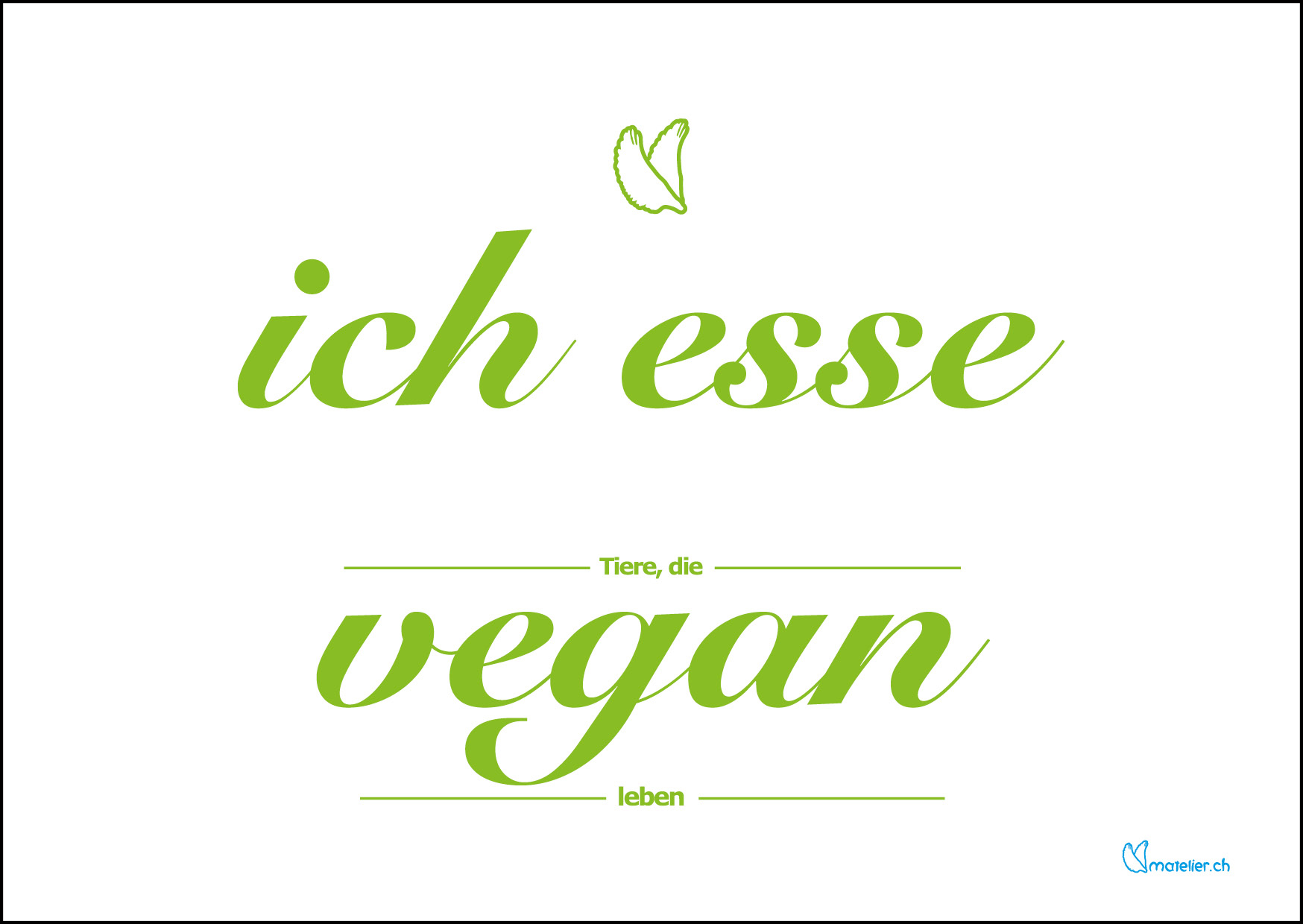 Postkarte A6 Vegan