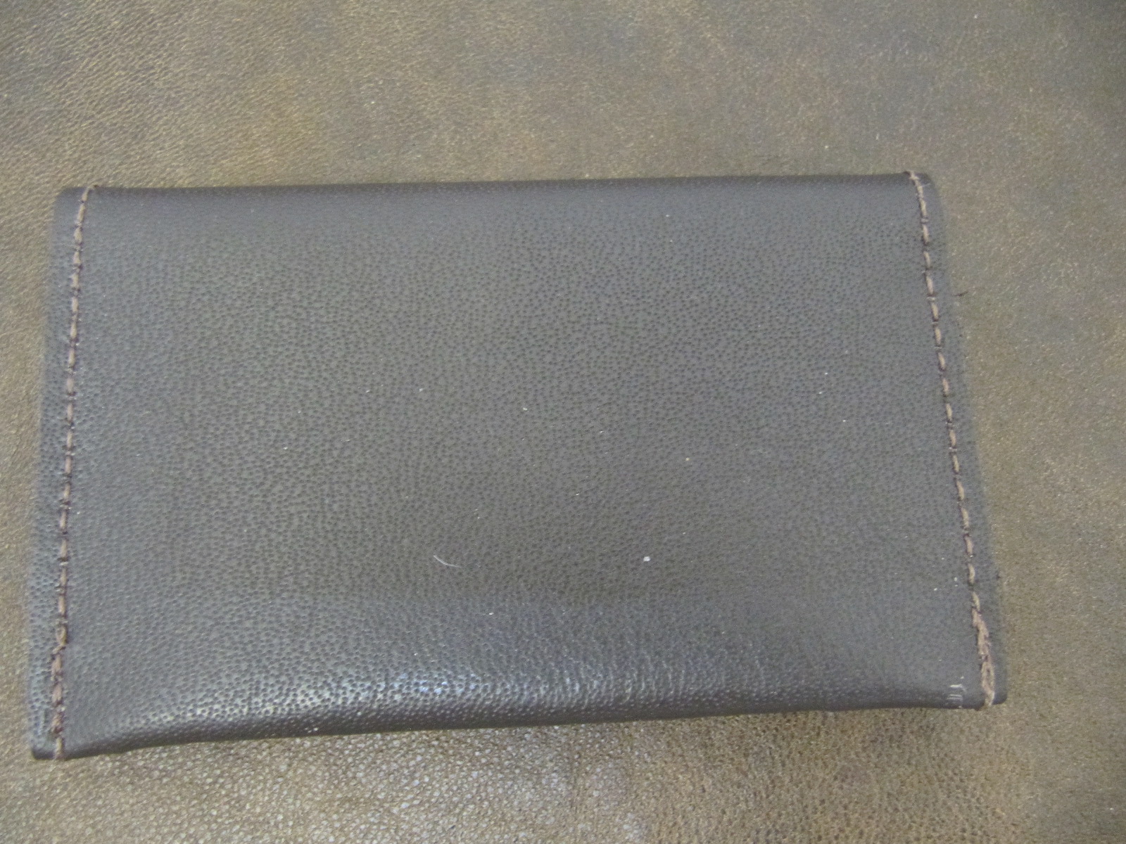 Leather Card Wallet - Brown