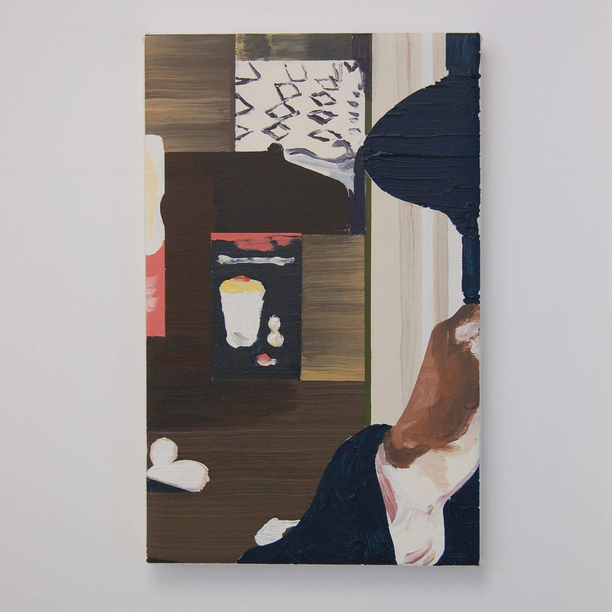 'hunch', 24 x 38 cm, acrylics on canvas, 2020