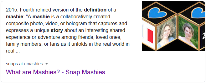 Snap Mashie Story Definition